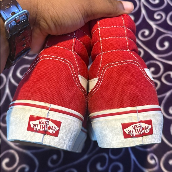 Red/White Platform Vans Women’s Sz 11 - Picture 6 of 11
